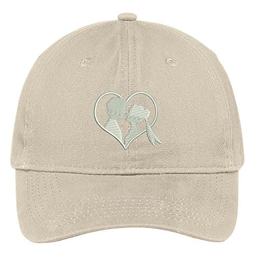 Trendy Apparel Shop Wedding Couple Embroidered Low Profile Soft Cotton Brushed Baseball Cap