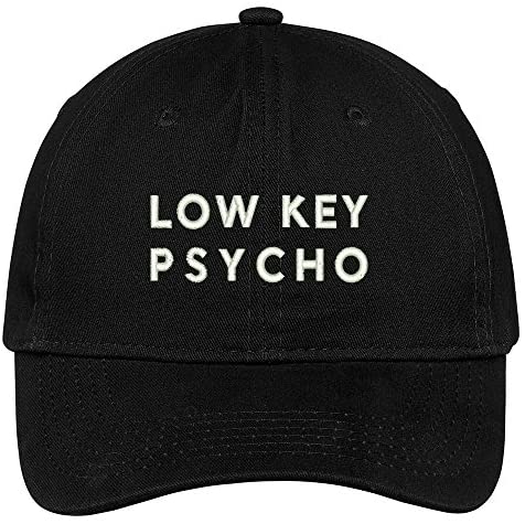 Trendy Apparel Shop Low Key Psycho Embroidered Brushed Cotton Adjustable Cap Dad Hat