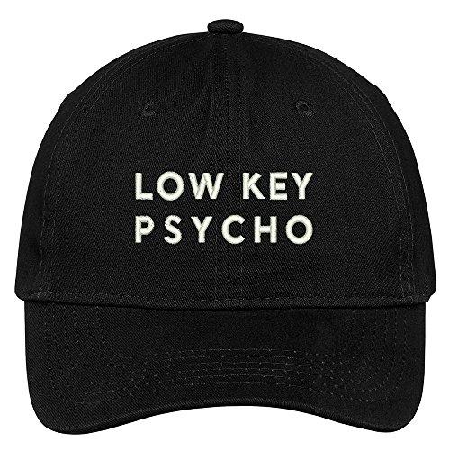 Trendy Apparel Shop Low Key Psycho Embroidered Brushed Cotton Adjustable Cap Dad Hat