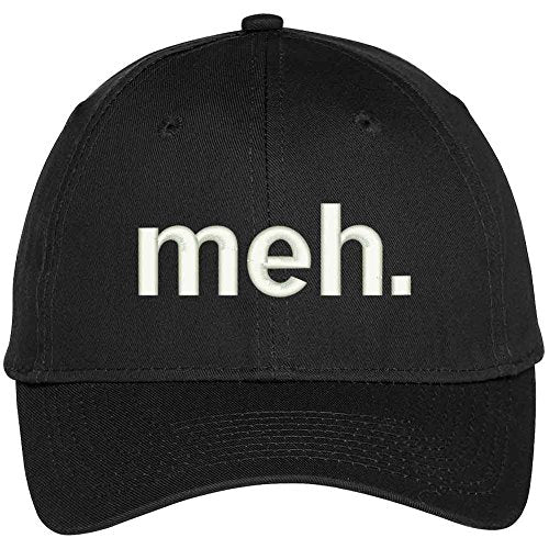 Trendy Apparel Shop Meh Funny Expression Embroidered Baseball Cap