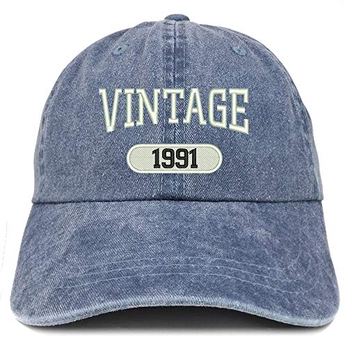 Trendy Apparel Shop 30th Birthday Vintage 1991 Washed Cotton Adjustable Cap