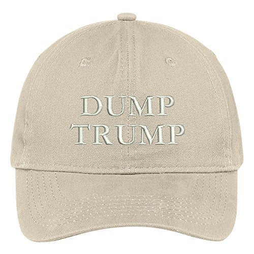 Trendy Apparel Shop Dump Trump Embroidered Brushed Cotton Dad Hat Cap