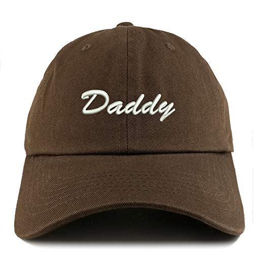 Trendy Apparel Shop Daddy Script Font Solid Adjustable Unstructured Dad Hat