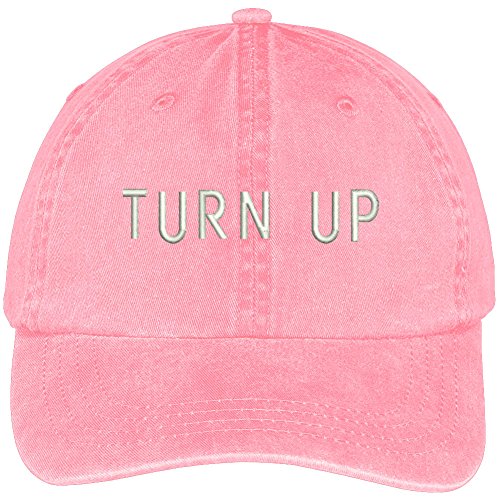 Trendy Apparel Shop Turn Up Embroidered Soft Crown Cotton Adjustable Cap