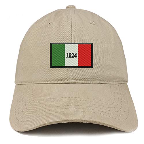 Trendy Apparel Shop Alamo Texas Flag Embroidered Unstructured Cotton Dad Hat