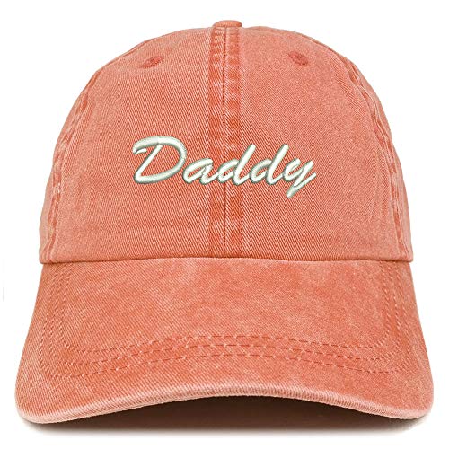 Trendy Apparel Shop Daddy Script Font Embroidered Low Profile Washed Cotton Cap