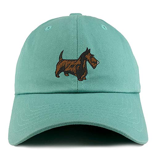 Trendy Apparel Shop Scottish Terrier Dog Embroidered Low Profile Soft Cotton Dad Hat Cap