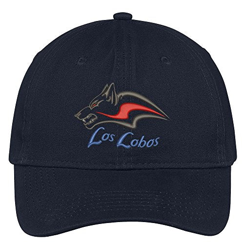 Trendy Apparel Shop Los Lobos Embroidered Soft Crown 100% Brushed Cotton Cap