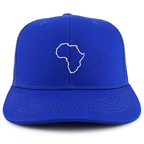 Trendy Apparel Shop Africa Map Outline Two Tone Mesh Back Trucker Baseball Cap