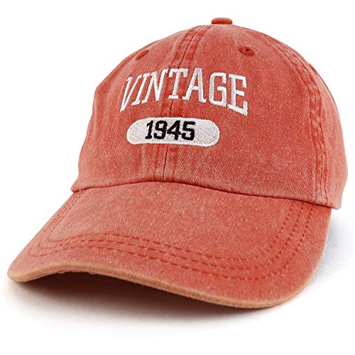 Trendy Apparel Shop 75th Birthday Vintage 1946 Washed Cotton Adjustable Cap