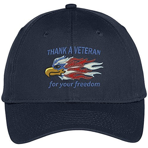 Trendy Apparel Shop Thank A Veteran for Your Freedom Embroidered Baseball Cap