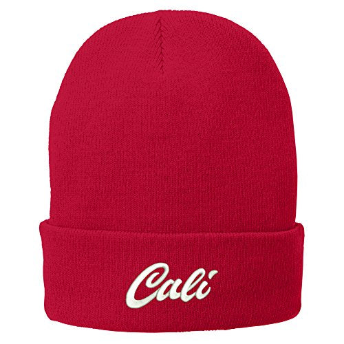 Trendy Apparel Shop Cali Embroidered Winter Knitted Long Beanie