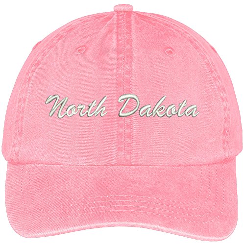 Trendy Apparel Shop North Dakota State Embroidered Low Profile Adjustable Cotton Cap