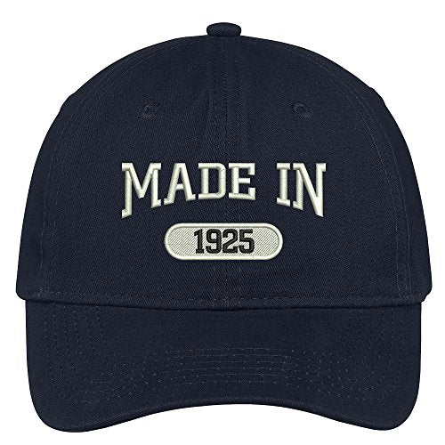 Trendy Apparel Shop 94th Birthday - Made in 1925 Embroidered Low Profile Cotton Baseball Cap