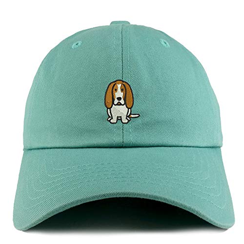 Trendy Apparel Shop Basset Hound Dog Embroidered Low Profile Soft Cotton Dad Hat Cap