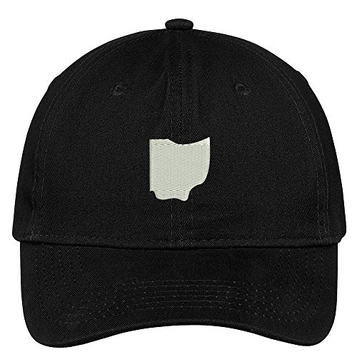 Trendy Apparel Shop Ohio State Map Embroidered Low Profile Soft Cotton Brushed Baseball Cap