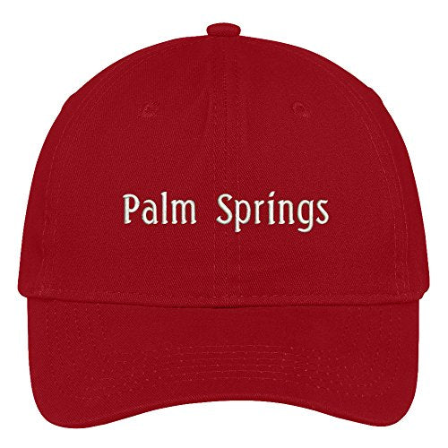 Trendy Apparel Shop Palm Springs City Embroidered Low Profile 100% Cotton Adjustable Cap