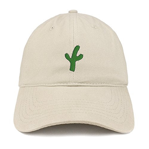 Trendy Apparel Shop Small Cactus Embroidered Low Profile Soft Cotton Baseball Cap