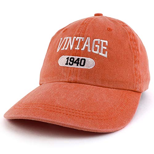 Trendy Apparel Shop 80th Birthday Vintage 1941 Washed Cotton Adjustable Cap