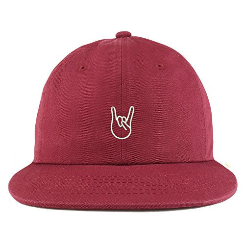 Trendy Apparel Shop Rock On Embroidered Unstructured Flatbill Adjustable Cap