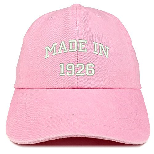 Trendy Apparel Shop Made in 1926 Text Embroidered 95th Birthday Washed Cap