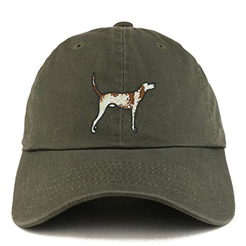 Trendy Apparel Shop Pointer Dog Embroidered Low Profile Soft Cotton Dad Hat Cap