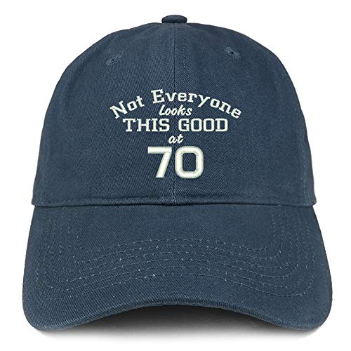 Trendy Apparel Shop 70 Embroidered Soft Crown 100% Brushed Cotton Cap