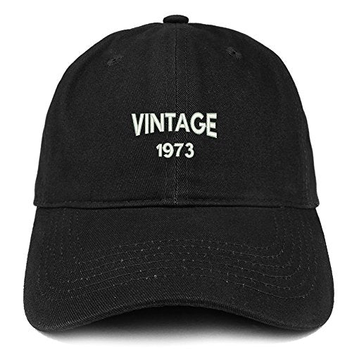 Trendy Apparel Shop Small Vintage 1973 Embroidered 48th Birthday Adjustable Cotton Cap