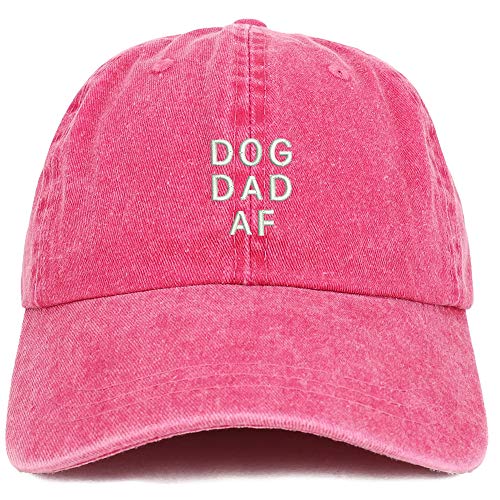 Trendy Apparel Shop Dog Dad AF Embroidered Washed Low Profile Cap