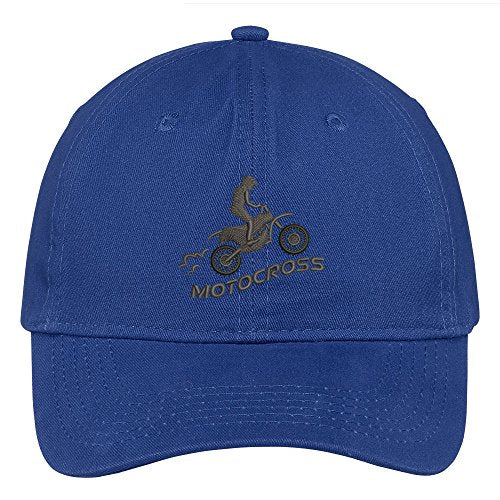 Trendy Apparel Shop Motocross Embroidered Soft Crown 100% Brushed Cotton Cap