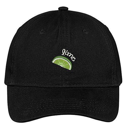 Trendy Apparel Shop Lime Half Slice Embroidered Cap Premium Cotton Dad Hat