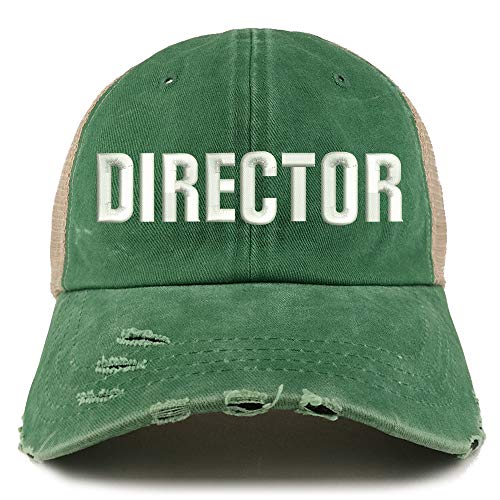 Trendy Apparel Shop Director Embroidered Washed Front Frayed Bill Cap