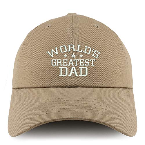 Trendy Apparel Shop World's Greatest Dad Solid Adjustable Unstructured Dad Hat