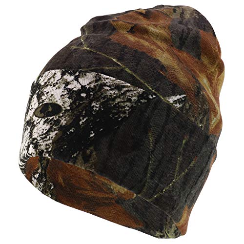 Trendy Apparel Shop Hunting Camo Knit Long Cuff Fold Beanie with Acrylic Lining