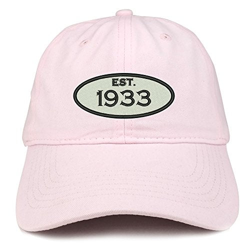 Trendy Apparel Shop Established 1933 Embroidered 88th Birthday Gift Soft Crown Cotton Cap