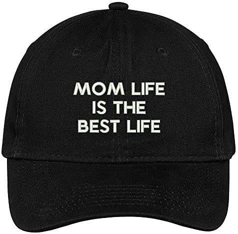 Trendy Apparel Shop Mom Life is The Best Life 100% Brushed Cotton Adjustable Baseball Cap