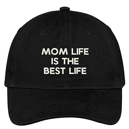 Trendy Apparel Shop Mom Life is The Best Life 100% Brushed Cotton Adjustable Baseball Cap