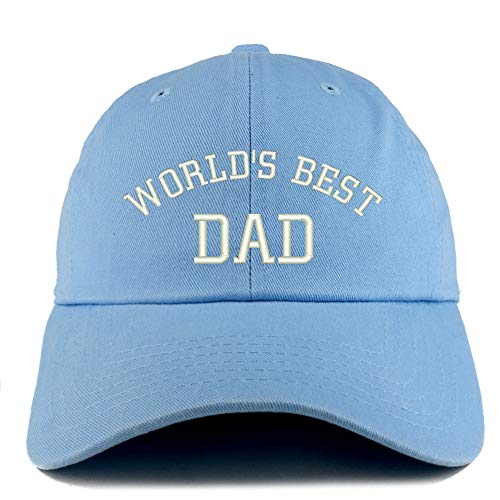 Trendy Apparel Shop World's Best Dad Solid Adjustable Unstructured Dad Hat