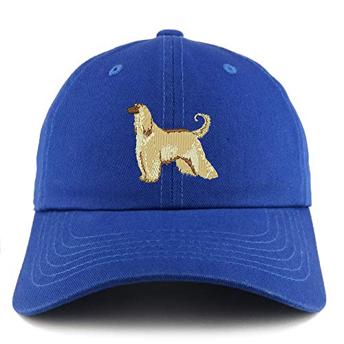 Trendy Apparel Shop Afghan Hound Dog Embroidered Low Profile Soft Cotton Dad Hat Cap