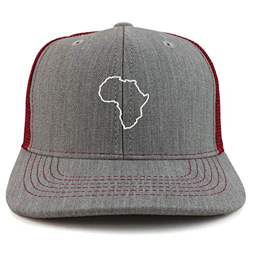 Trendy Apparel Shop Africa Map Outline Two Tone Mesh Back Trucker Baseball Cap