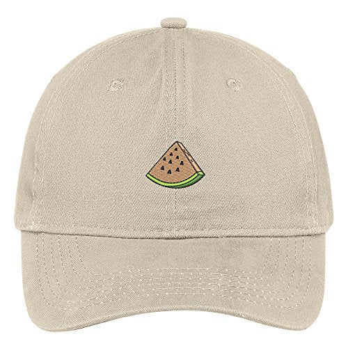 Trendy Apparel Shop Watermelon Embroidered Soft Low Profile Adjustable Cotton Cap