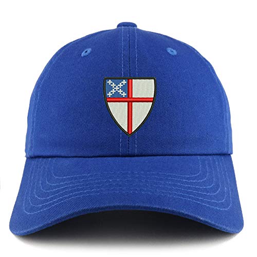 Trendy Apparel Shop Episcopal Shield Solid Adjustable Unstructured Dad Hat