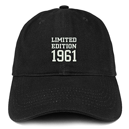 Trendy Apparel Shop Limited Edition 1961 Embroidered Birthday Gift Brushed Cotton Cap