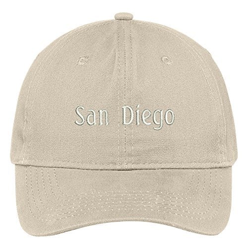 Trendy Apparel Shop San Diego City Embroidered Low Profile 100% Cotton Adjustable Cap