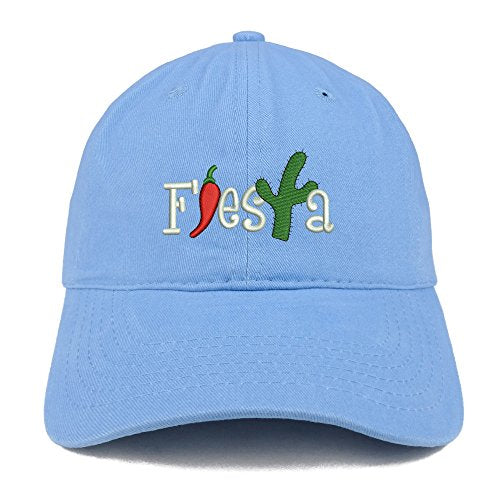 Trendy Apparel Shop Fiesta Embroidered Low Profile Soft Cotton Baseball Cap