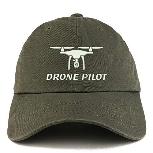 Trendy Apparel Shop Drone Pilot Embroidered Low Profile Soft Cotton Dad Hat Cap