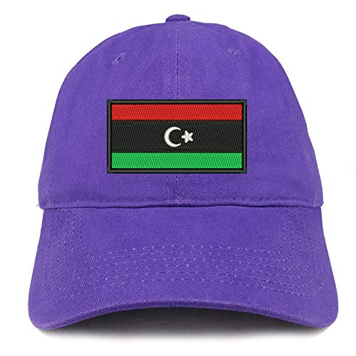 Trendy Apparel Shop Libya Flag Embroidered Unstructured Cotton Dad Hat