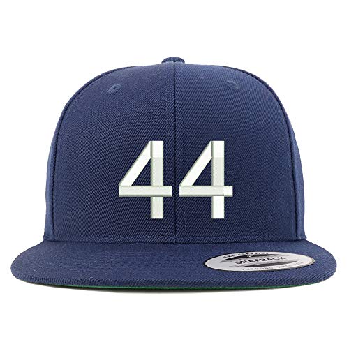 Trendy Apparel Shop Number 44 Embroidered Snapback Flatbill Baseball Cap