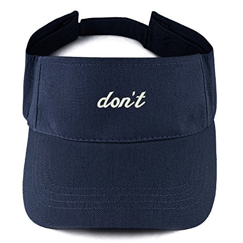 Trendy Apparel Shop Don't Embroidered 100% Cotton Adjustable Visor