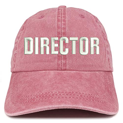 Trendy Apparel Shop Director Embroidered Washed Low Profile Cap